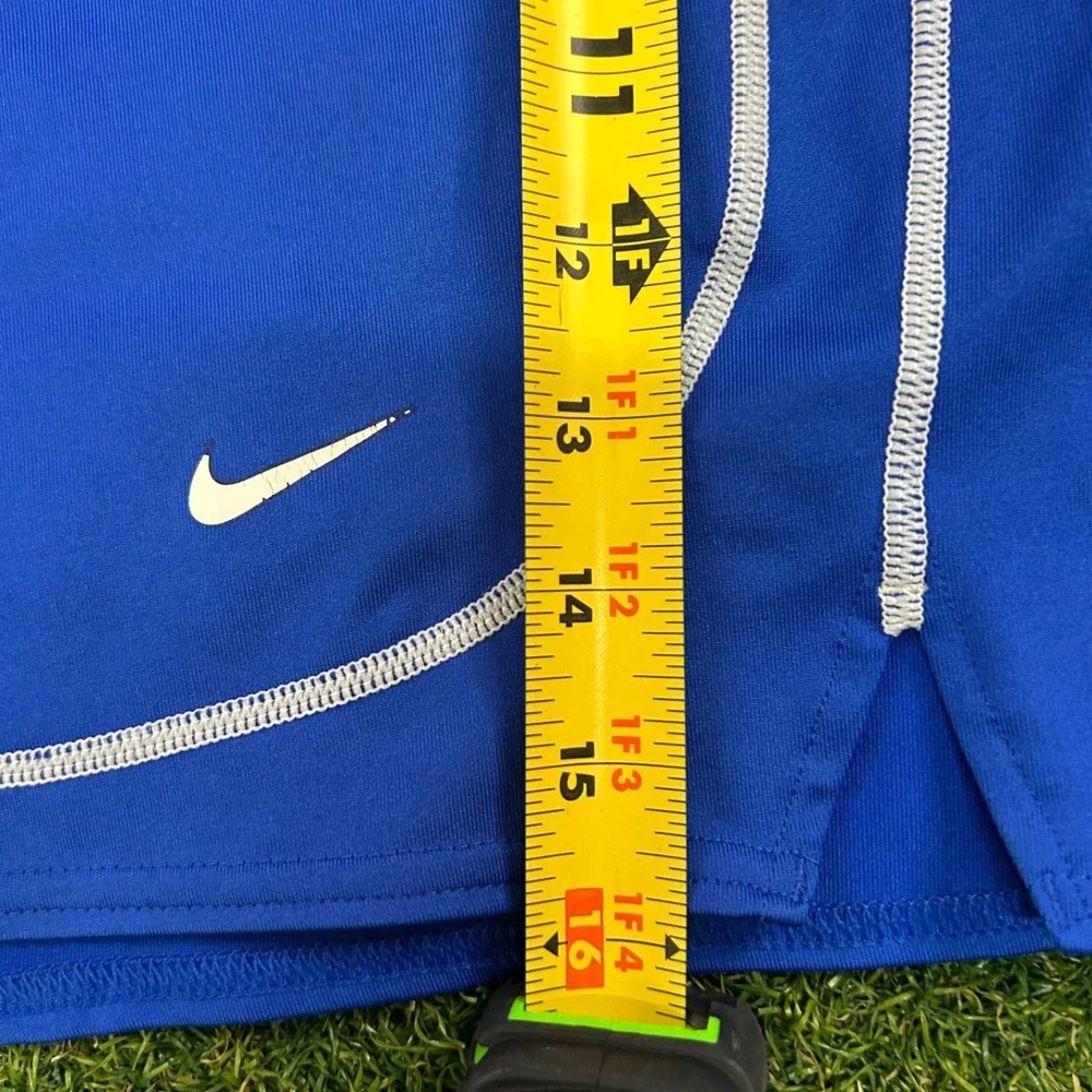 Nike Team Fit Dry Running Short Men Large Blue White Piping Athletic Gym Workout